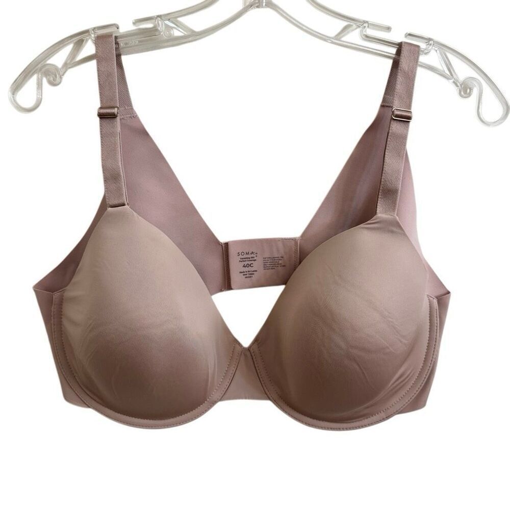 SOMA Vanishing 360 Perfect Coverage Underwire Bra Underwire Nude Size 40C